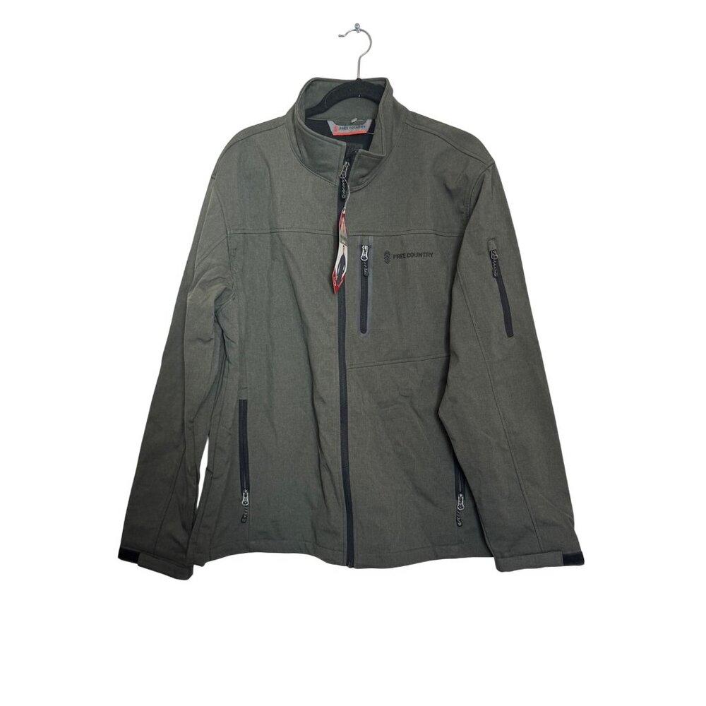 Free Country Mens Softshell Jacket X-Large Dark Olive New With Tags